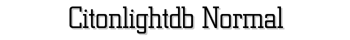 CitonLightDB Normal font